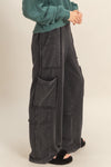 Mineral Washed Oversized Cargo Sweatpants