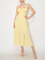 Corset Lace Up Sweetheart Midi Dress
