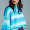 Relaxed Sweater with Ombre Print