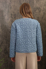 Daisy Floral Quilted Bow Tie Jacket