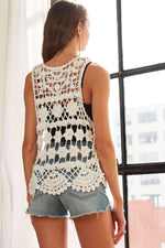 Braid Crochet Vest Cardigan