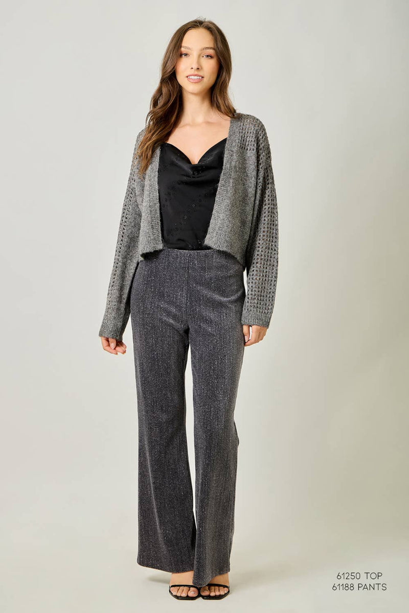 Metallic Sweater Cardigan