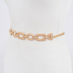 Multi Metal Chain Belt: Gold
