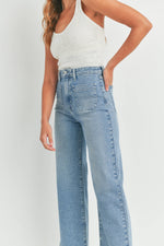 Just Black Denim Patch Pocket Wide Leg