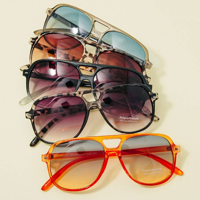 Vintage Style Gradient Aviator Sunglasses