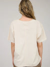 Washed Raw Edge V-Neck Knit Top