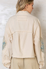 Oversized Embellished Pearl Stone Beaded Shacket
