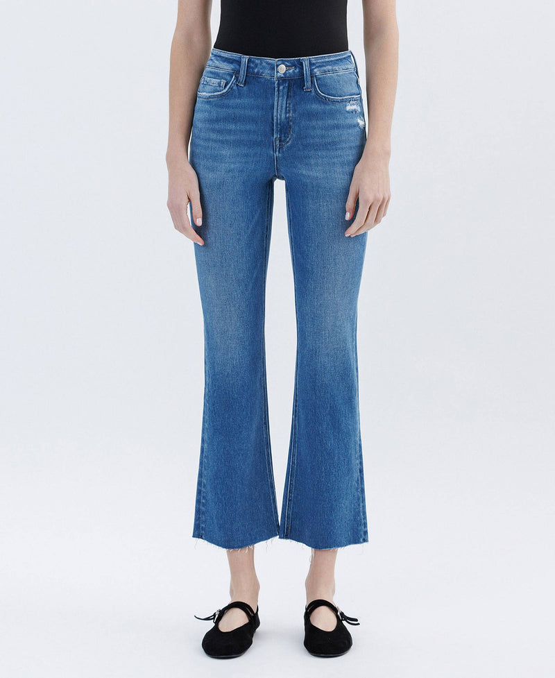 Flying Monkey High Rise Raw Hem Bootcut Jeans
