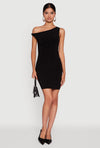 Asymmetrical One Shoulder Mini Dress