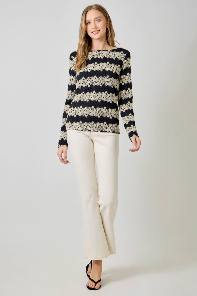 Lace Applique Coverstitch Top