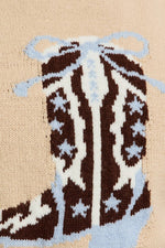 "Western Boots" Crew Neck Vest