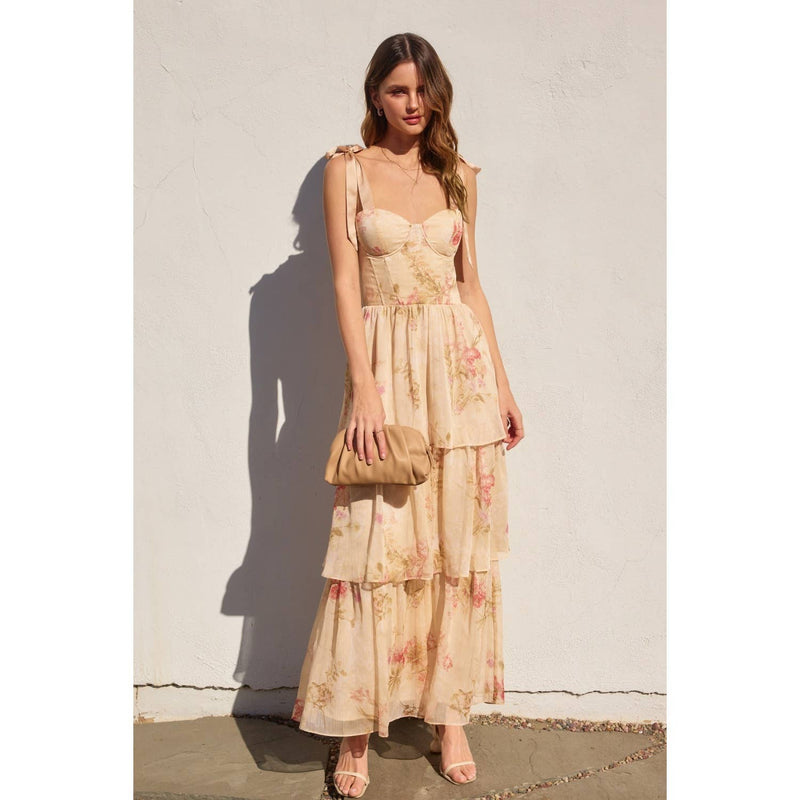 Have My Heart Corset Layered Maxi Dress
