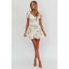 Puffy Floral Mini Dress