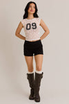 Boat Neck Lace Top