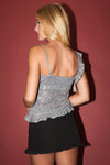 Sequin Top with Ruffle Detail