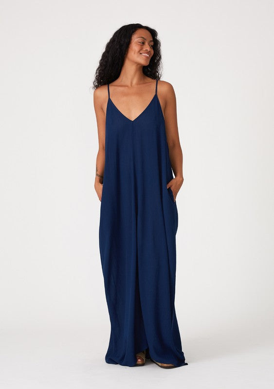 V-Neck Cocoon Maxi Dress