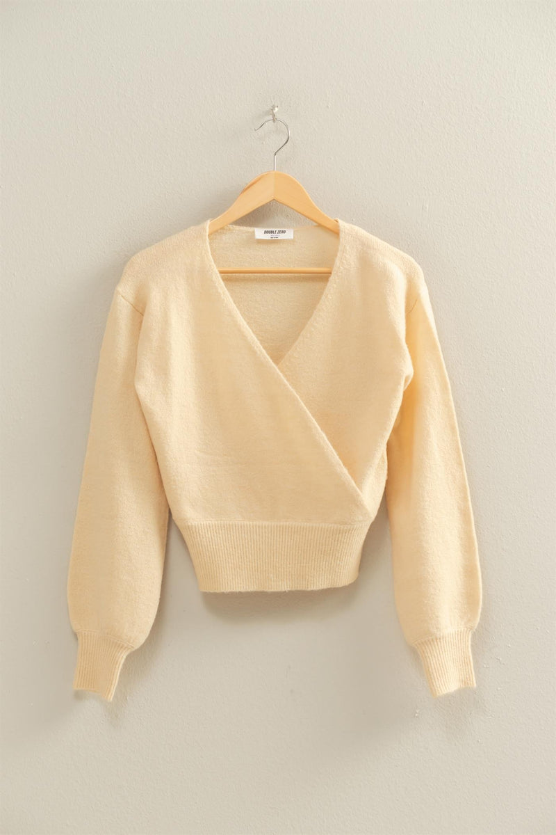 Surplice V-Neck Sweater
