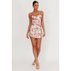 Cowl Neck Floral Mini Dress