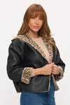 Luxe Leopard Reversible Toggle Jacket