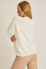 Long Sleeve Crew Neck Teddy Bear Sweater