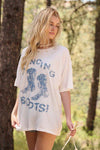 Dancing Boots Distress Oversized Graphic Tee