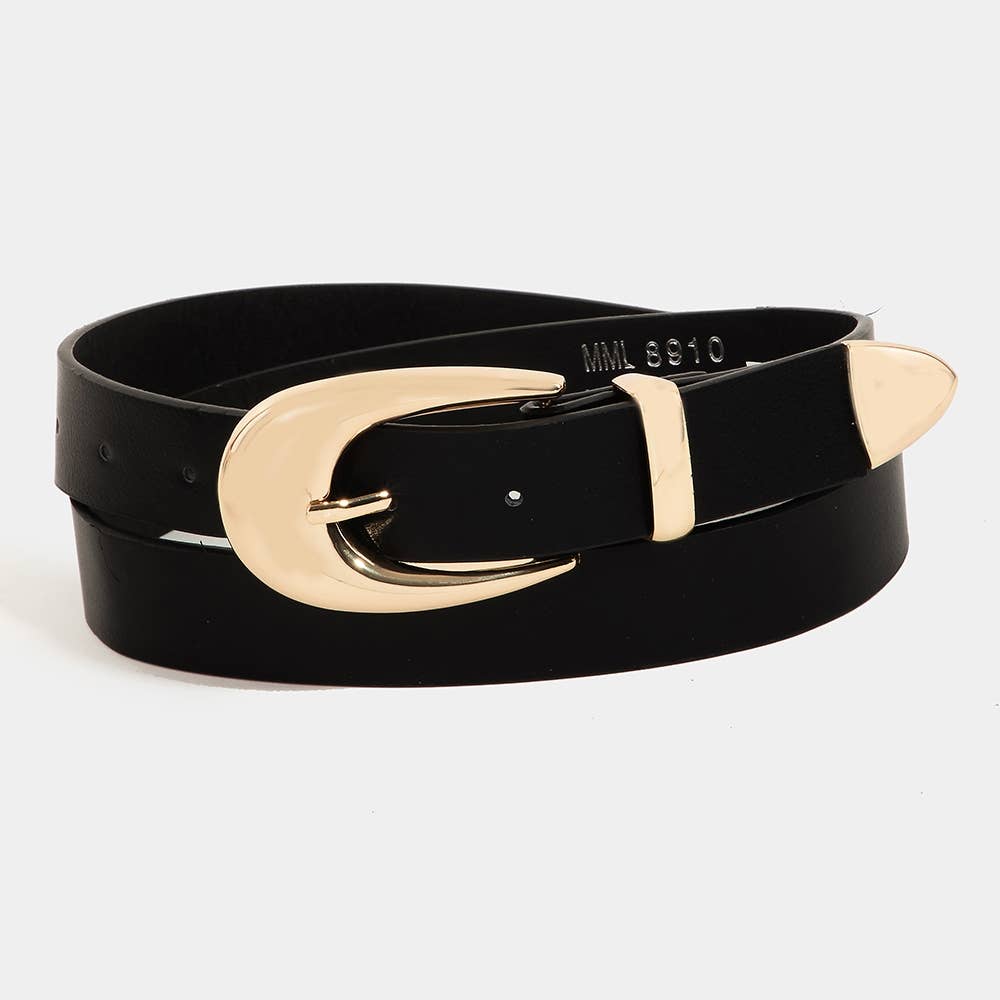 Sleek Faux Leather Belt