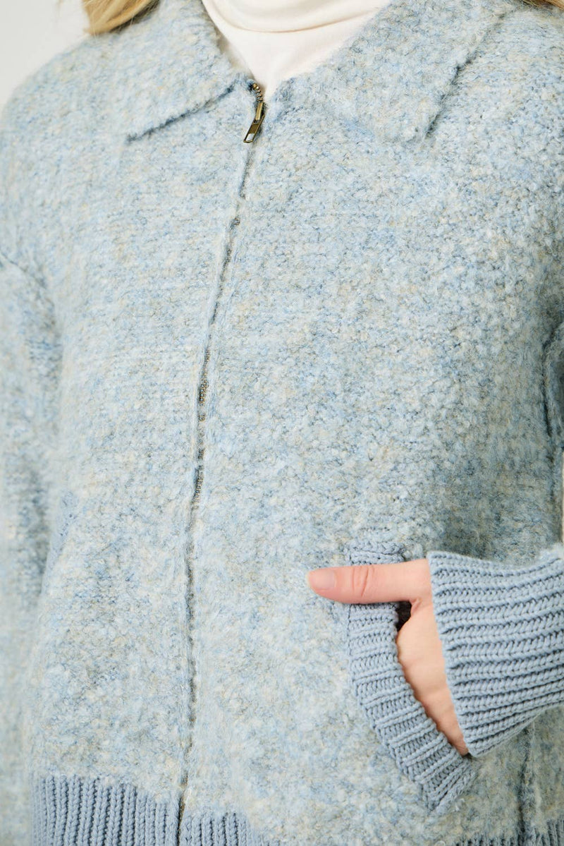 Zip-Up Sweater Jacket