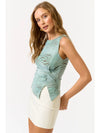 Mesh Printed Twisted Top