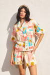 Moroccan Spring Relaxed Shirt and Shorts Set