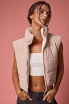 Reversible Cropped Puffer Vest