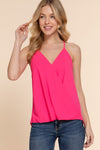V-Neck Surplice Woven Cami Top