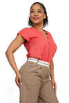 V-Neck Short Sleeve Top