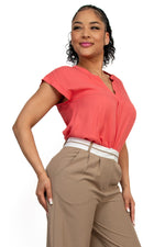 V-Neck Short Sleeve Top