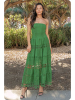 Eyelet Lace Tube Dress