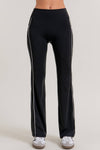 Waist Band Contrast Piping Detail Workout Pants