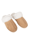 Sand Faux Fur Slip-On Slippers