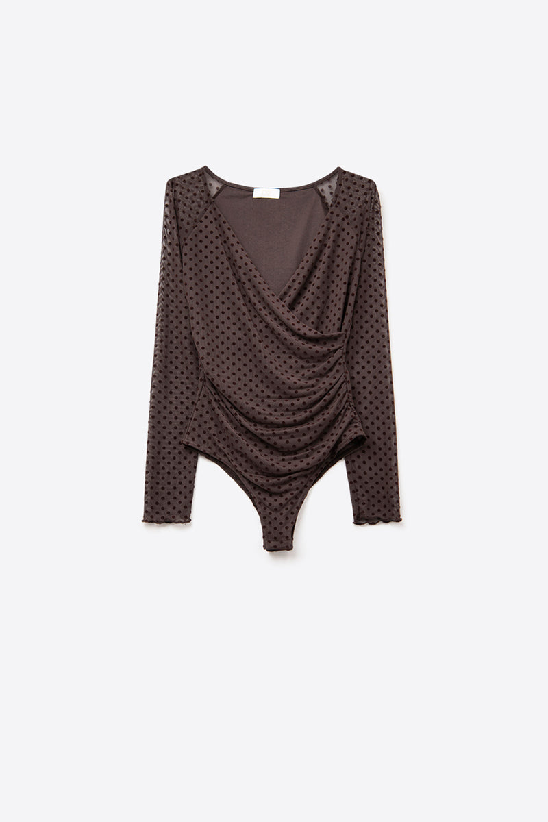 Mesh Polka Dot Bodysuit