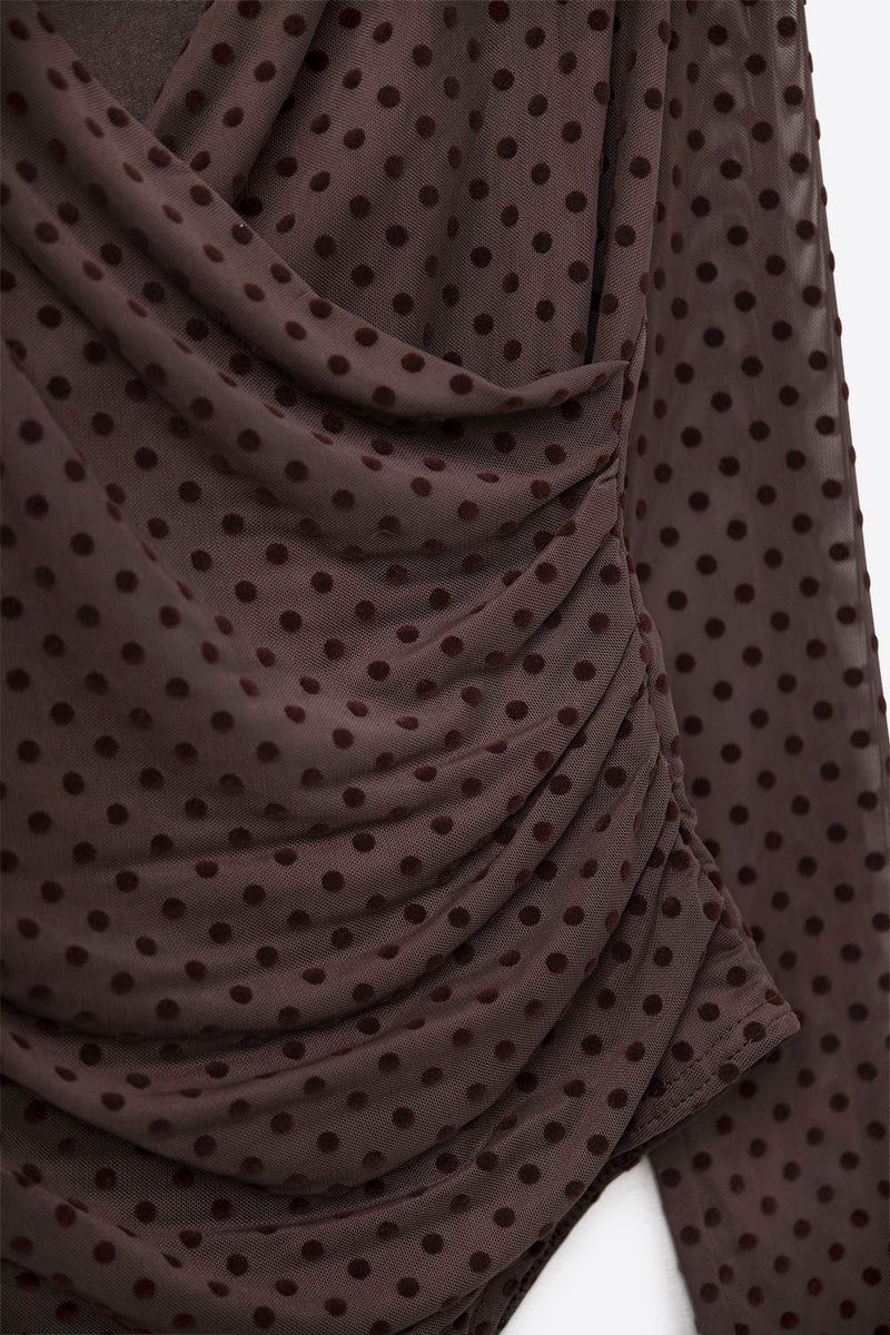 Mesh Polka Dot Bodysuit