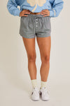 Waist Tie Check Shorts