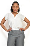 V-Neck Short Sleeve Top