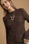 Lace Sheer Long Sleeve Top