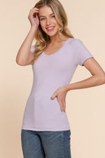 Short Sleeve Scoop Neck Top