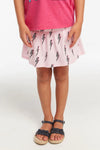 Checkered Bolts Peplum Skirt- Girls