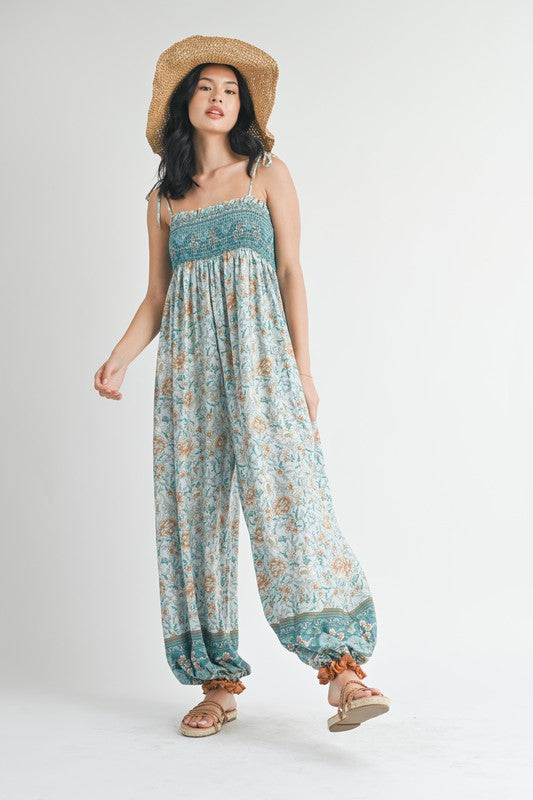 Floral Printed Relaxed Silhouette Jumpsuit