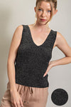 Sleeveless Glitter Sweater Top