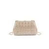 Karla Evening Bag in gold rhinestone mesh with chain strap and clasp closure — elegant, sparkling clutch available at TandyWear Boutique in Commack, NY.