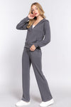 Long Sleeve Hoodie Jacket & Pants Sweatsuit Set