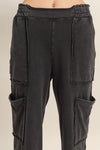Mineral Washed Oversized Cargo Sweatpants