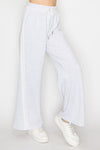 High Rise Fleece Wide Leg Pants