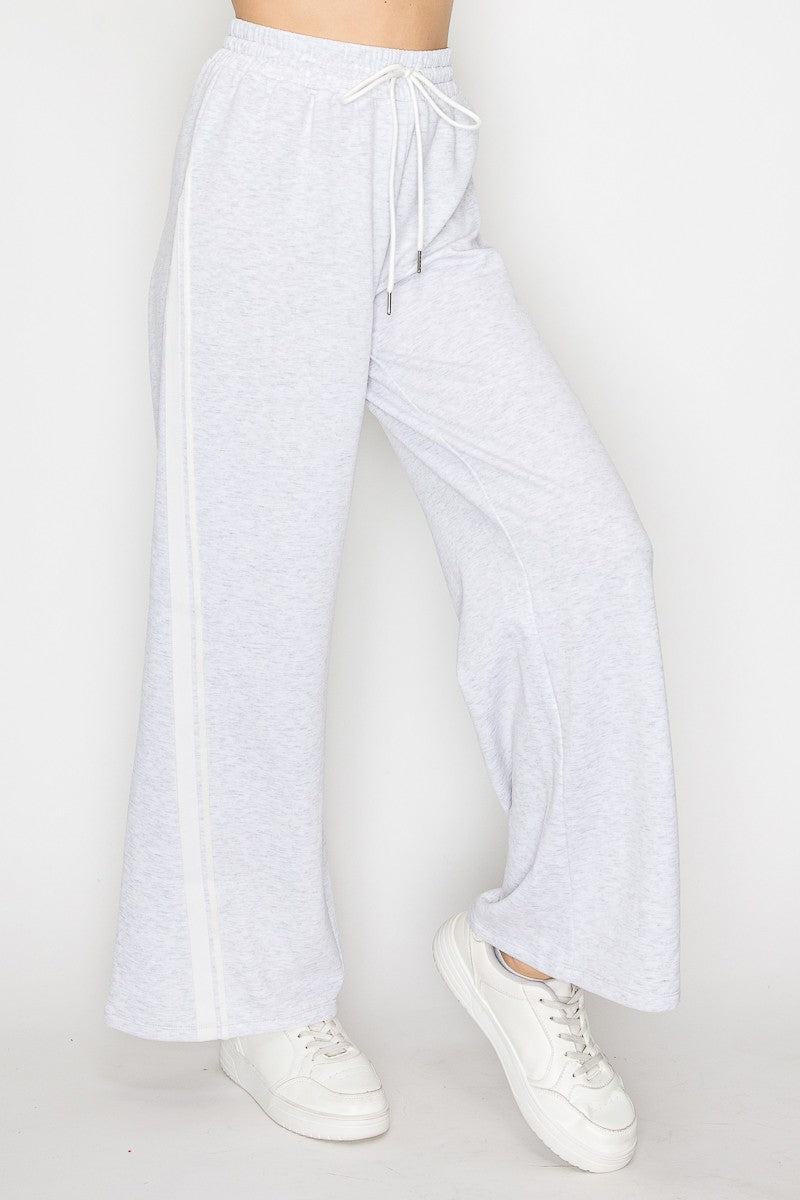 High Rise Fleece Wide Leg Pants